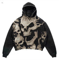 Explosion Print Men's Clothing Skull Hoodie