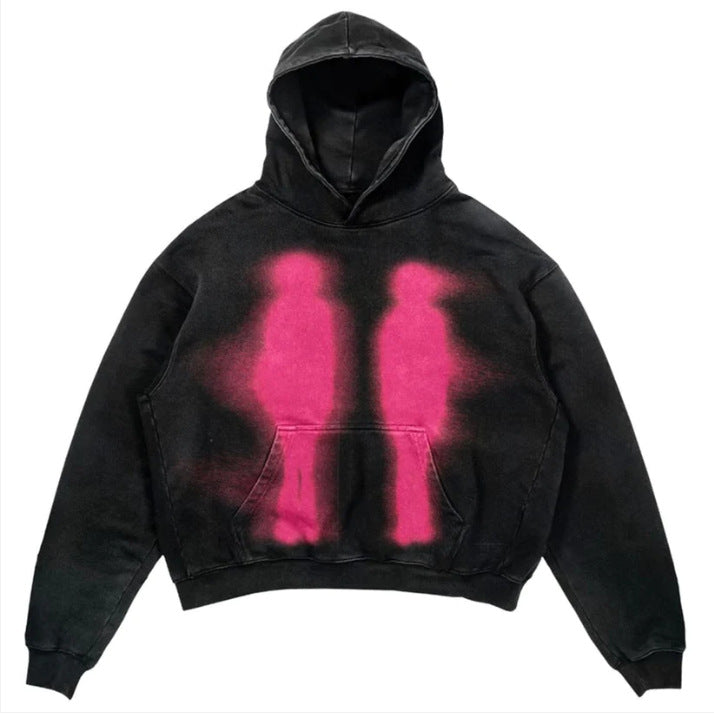 Explosion Print Men's Clothing Skull Hoodie