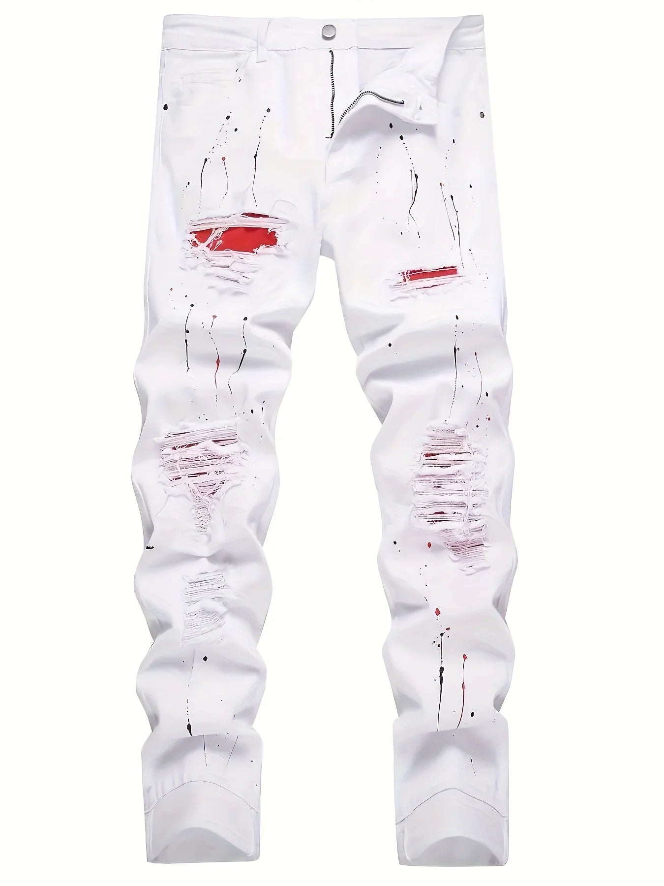 Men’s Regular Fit Patchwork Jeans