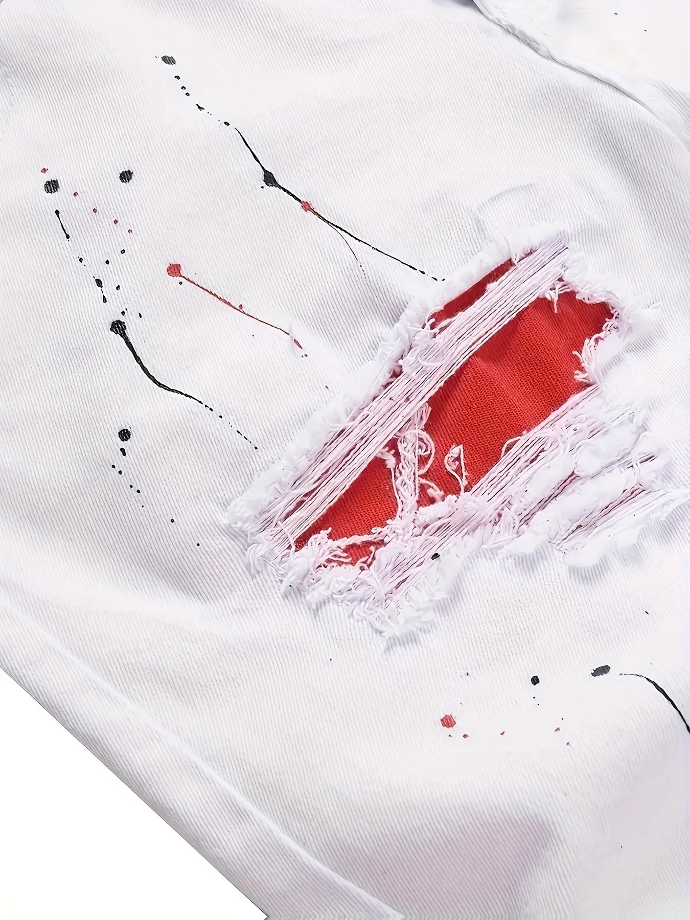 Men’s Regular Fit Patchwork Jeans