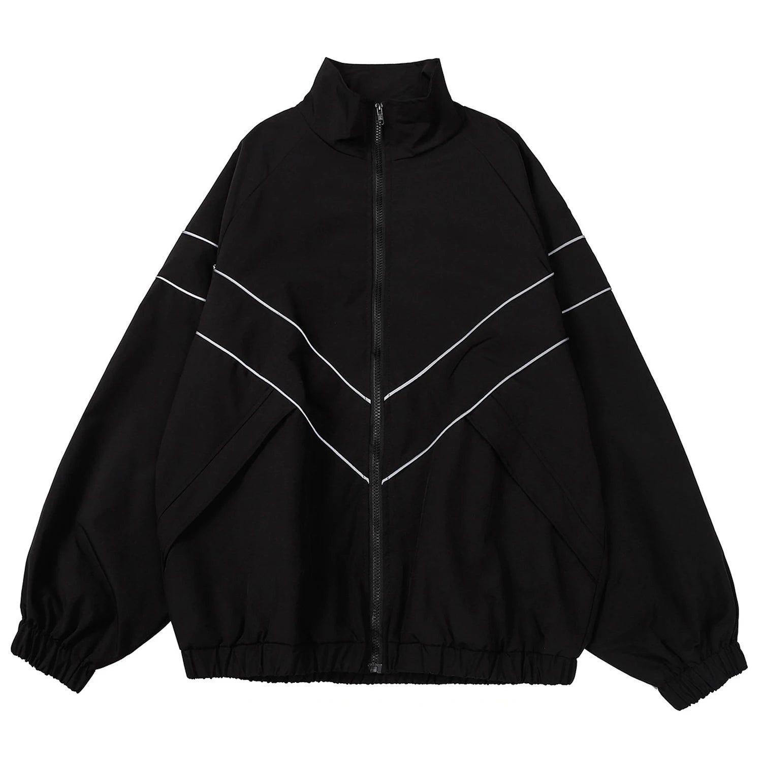 Men’s Reflective Striped Windbreaker Jacket