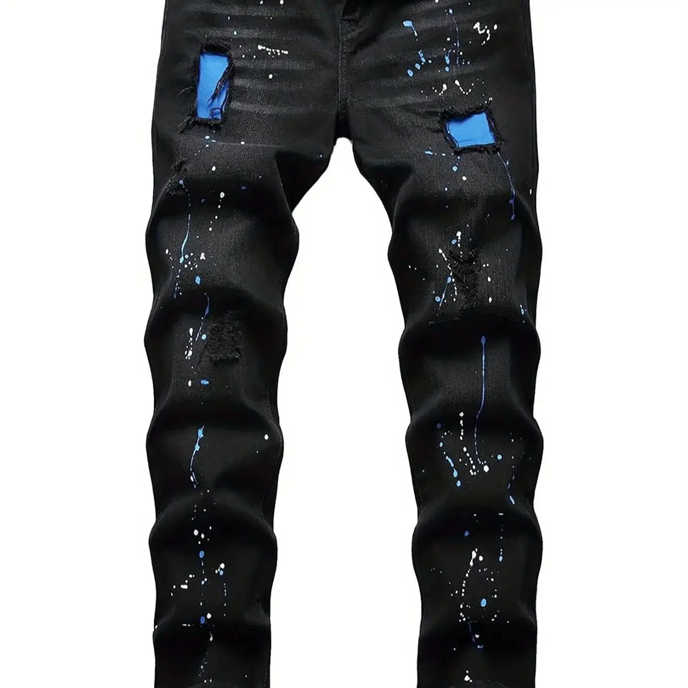 Men’s Regular Fit Patchwork Jeans